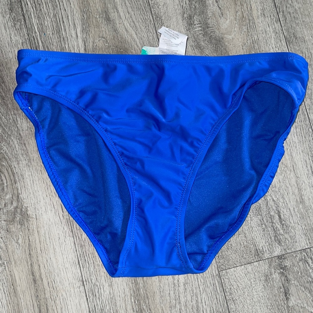 Island Escape Blue Swim Bottoms. NWT